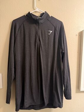 Gymshark Charcoal Black Half-Zip Training Top
